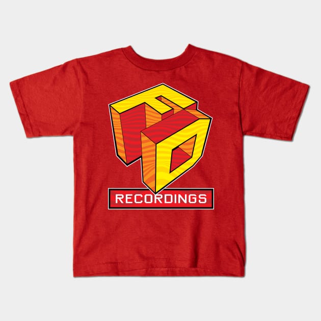 Faction Digital Red Wave Kids T-Shirt by FAKE NEWZ DESIGNS